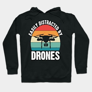 Easily Distracted By Drone Vintage Hoodie